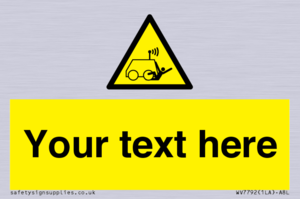 Custom warning run over by operator controlled machine